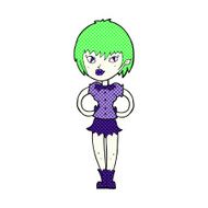 comic cartoon pretty vampire girl N8