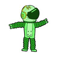 comic cartoon astronaut reaching N3