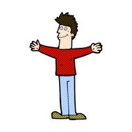 comic cartoon happy man N133