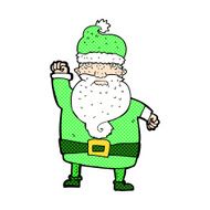 comic cartoon angry santa claus N6
