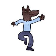comic cartoon happy wolf man N5