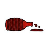 comic cartoon spilled bottle N4