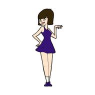 comic cartoon pretty woman N75