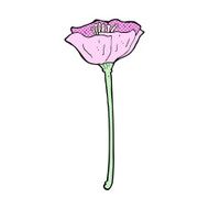 comic cartoon flower N91