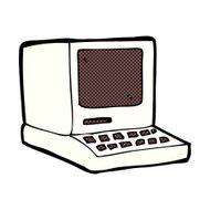 comic cartoon old computer N14
