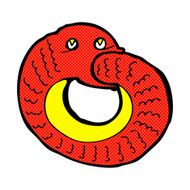 comic cartoon snake eating own tail N3