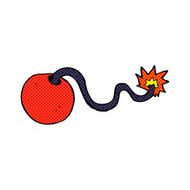 comic cartoon burning bomb N6