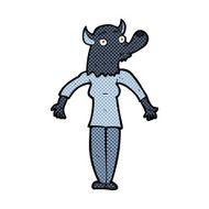 comic cartoon werewolf woman N2