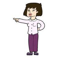 comic cartoon woman pointing N59