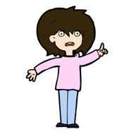 comic cartoon woman asking question N9