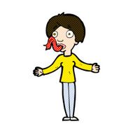 comic cartoon woman telling lies N3
