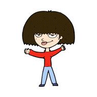 comic cartoon smug woman N6