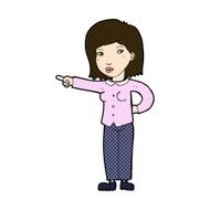 comic cartoon woman pointing N60