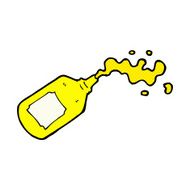 comic cartoon squirting mustard bottle N2