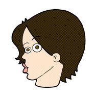 comic cartoon female face N48