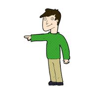 comic cartoon man pointing N54
