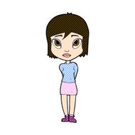 comic cartoon shy girl N3