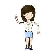 comic cartoon woman with idea N75