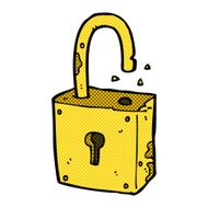 caroon rusty old padlock N3
