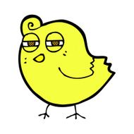 funny comic cartoon bird N40