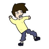 comic cartoon terrified man N66