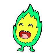 comic cartoon flame character N3