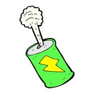 comic cartoon fizzing soda can N12