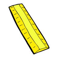 comic cartoon wooden ruler N6