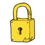 comic cartoon rusty lock N3