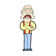 comic cartoon shocked old man N9