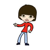 comic cartoon woman pointing N61