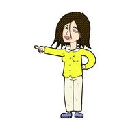 comic cartoon woman pointing N62