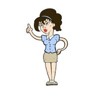 comic cartoon woman with idea N76