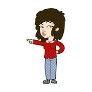 comic cartoon woman pointing N63