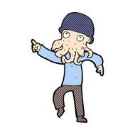 comic cartoon alien man dancing N3