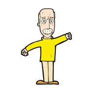 comic cartoon angry old man N45