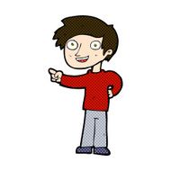 comic cartoon man pointing N55