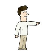 comic cartoon man pointing N56