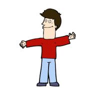 comic cartoon happy man N134