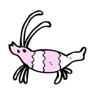 comic cartoon shrimp N10
