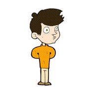 comic cartoon boy staring N5