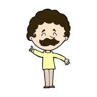 comic cartoon man with idea N33