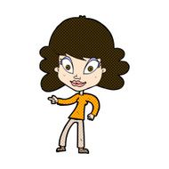 comic cartoon woman pointing N64