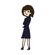 comic cartoon woman in trench coat N9