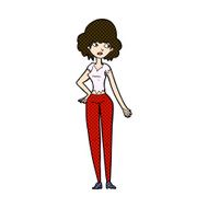 comic cartoon pretty woman N76