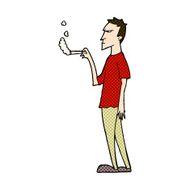 comic cartoon annoyed smoker N3