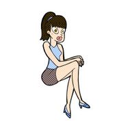 comic cartoon pretty woman N77