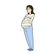 comic cartoon pregnant woman N6