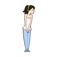 comic cartoon pretty woman N78