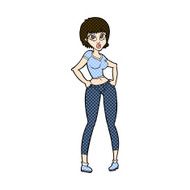 comic cartoon pretty woman N79